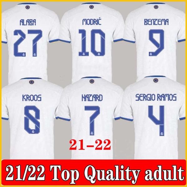 

men's casual shirts 2021/2022 real madrides soccer jersey marcelo benzema modric hazard valverde maillot de shirt in stock, White;black