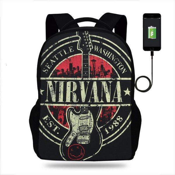 

17inch mens nirv college backpack usb charger schoolbag for lapbackpacks teenage school bag boys amp girls