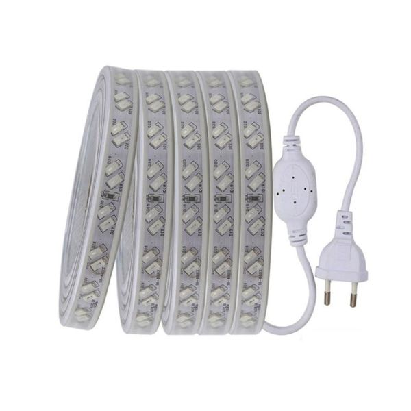 

strips led strip light smd5630 5730 tape ip67 waterproof 220v 120 leds/m ribbon warm white blue ledstriplight il
