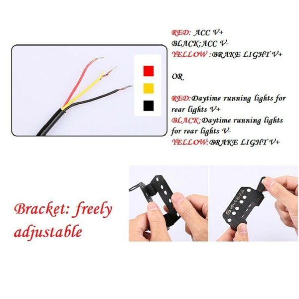 

emergency lights pickups brake light rear red suvs sstrobe 12v trailers 1pc triangle