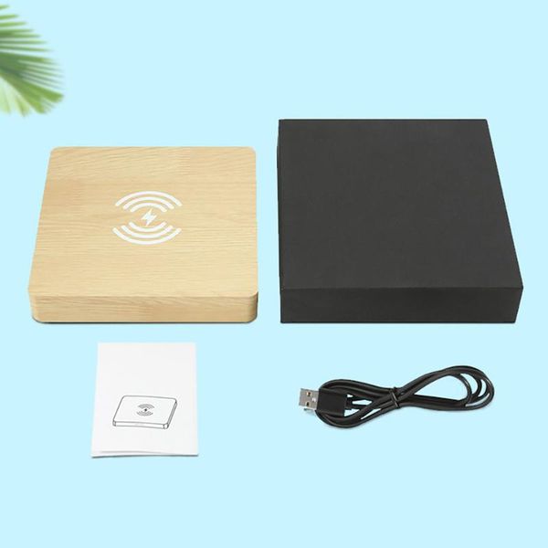 

mobile phone wireless charger alarm clock with fast charging home multifunctional display wooden other clocks & accessories