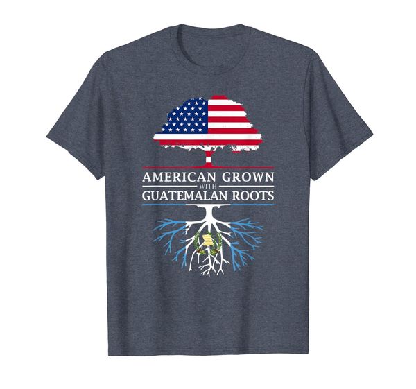 

american grown with guatemalan roots - guatemala t-shirt, White;black