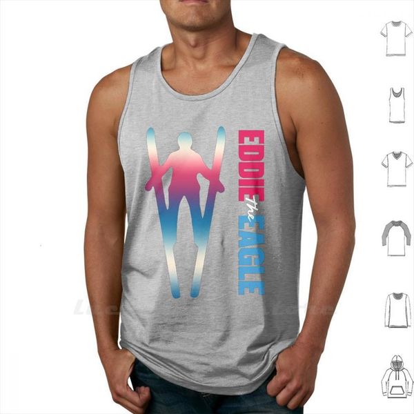

eddie the eagle movie men tank vest sleeveless film taron egerton hugh jackman, White;black