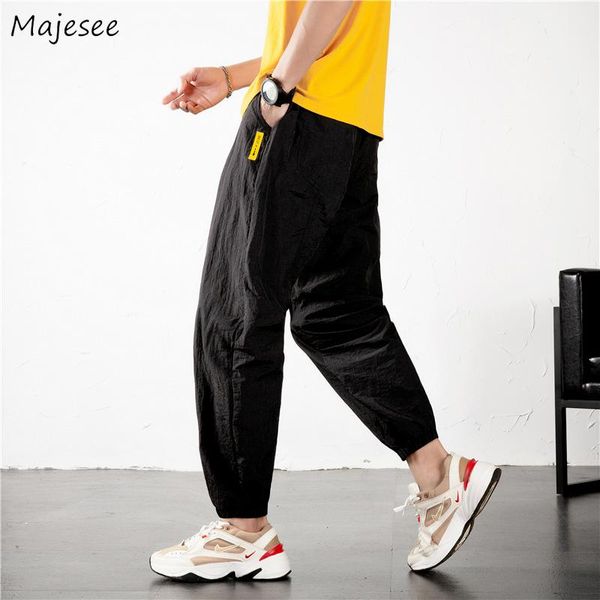 

men's pants oversized -9xl casual men loose summer sweat trousers chic all-match korean style handsome teens harajuku streetwear, Black