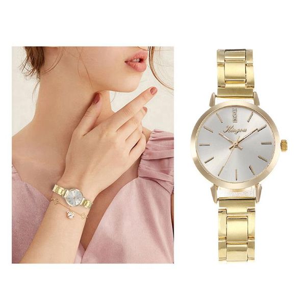 

women watches luxury quartz braceletes stainless steel casual bracelet watch ladies zegarek damski wristwatches, Slivery;brown