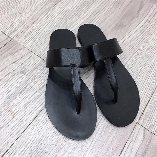 

slippers 70 fashion luxury designer women outdoor flat flip flops summer beach leather sandals brand non-slip shoes girl, Black