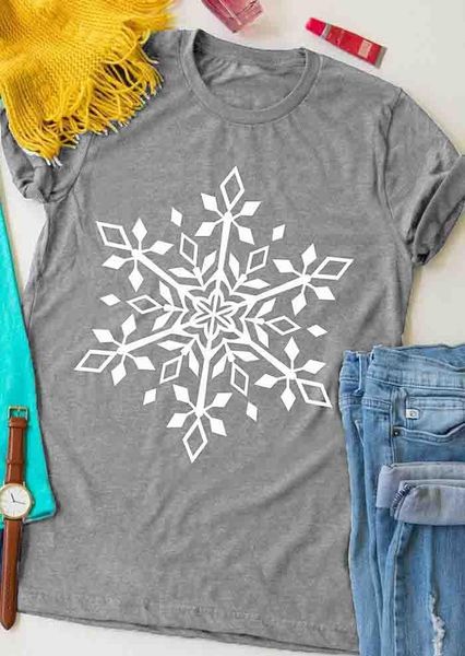 

women's t-shirt merry christmas snowflake funny graphic tees women cotton o neck harajuku shirt fashion short sleeve female clothing, White