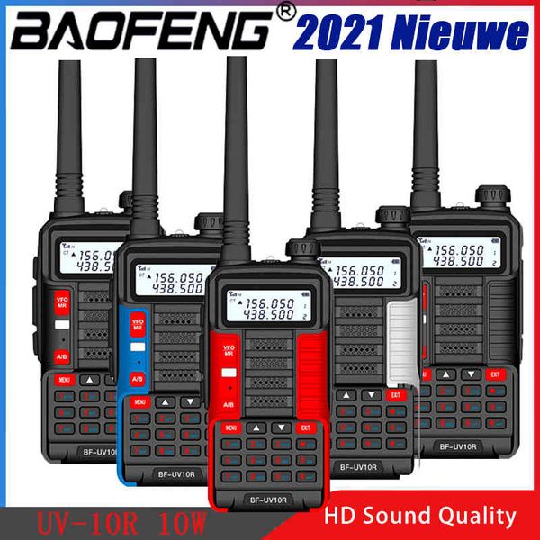 Baofeng UV-10R Walkie Talkie VHF UHF Двойная полоса Двухсторонний Двухсторонний CB HAM UV10R Портативный USB зарядки радиопередача