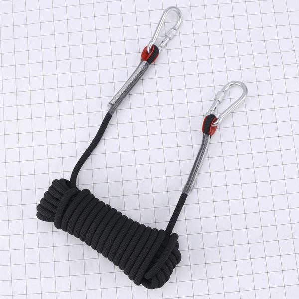 

10mm thickness tree climbing safety sling rappelling rope auxiliary cord equipment (black) cords, slings and webbing