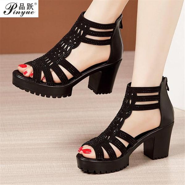 

women summer lace mesh shoes fish mouth high heel ladys platform sandals evening dress wedding femal zapatos de mujer 43, Black