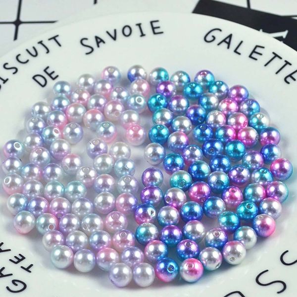 200 teile / pack mermaid pearl mit runden mix größe bunte perforiert für geburtstagsfeier design kunst perlen kleidung schmuck zubehör dekoration liefert