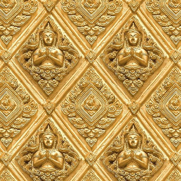 

wallpapers buddha hall wallpaper series statue classical golden el roll