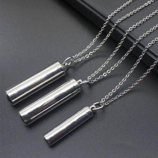 

pendant necklaces perfume bottle necklace women stainless steel pendants color accessories jewelry on the neck wholesale, Silver