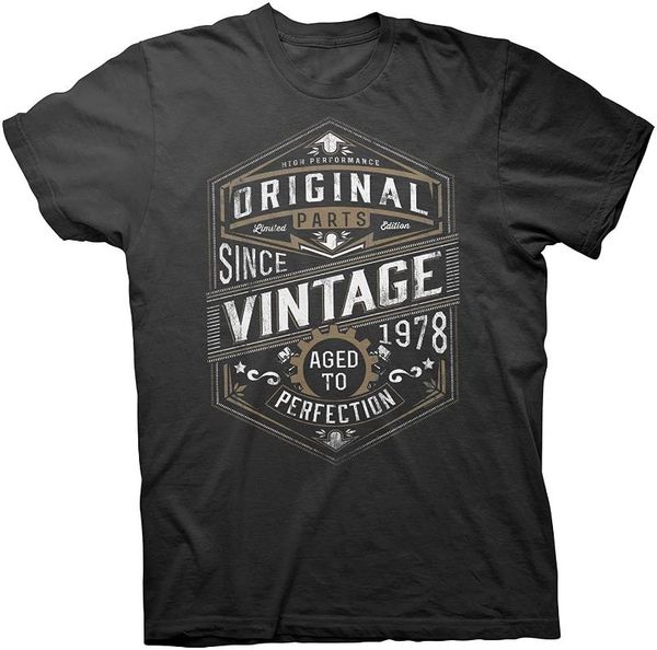 

men's t-shirts 43rd birthday gift shirt - vintage 1978 aged to perfection gear, White;black