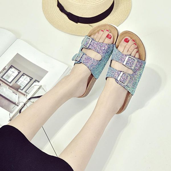 

women glitter sandals gladiator thong flops flip flat strappy shoes summer bling beach slides comfortable slippers, Black