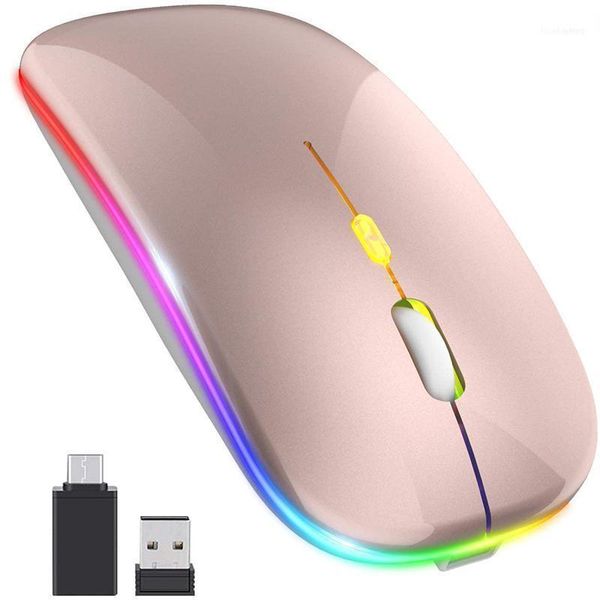 

-[upgrade] led wireless mouse, mobile optical office mouse with usb & type-c receiver, for lap11