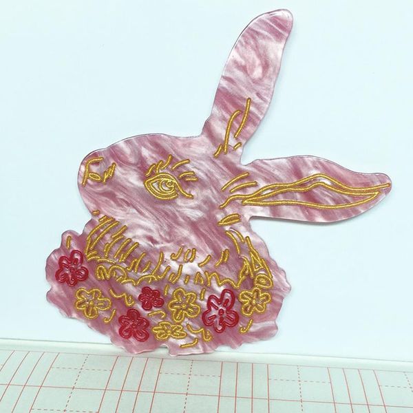 

pins, brooches vintage 2 colors women men resin acrylic acetate celluloid gifts, Gray