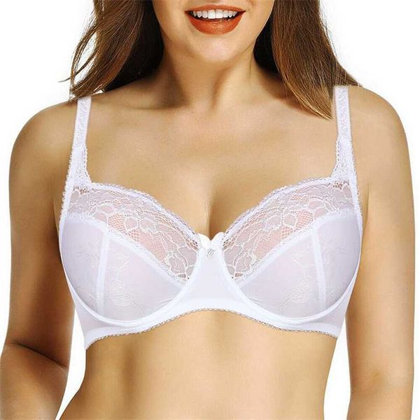 Vendita di reggiseni di pizzo sexy per le donne Lingerie sexy ricamo Bralette Wire Bone A B C D E F G 75 80 85 90 95 100 105 211110