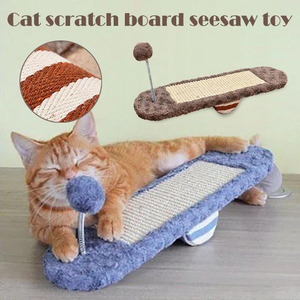 

kitten scratching board seesaw pet claw sisal wear resistant toy sdf-ship cat toys