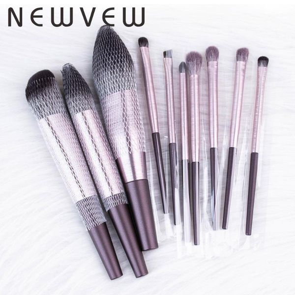

10pcs makeup brushes eye brush set shadow blending eyebrow natural hair cosmetic tools kit essential1