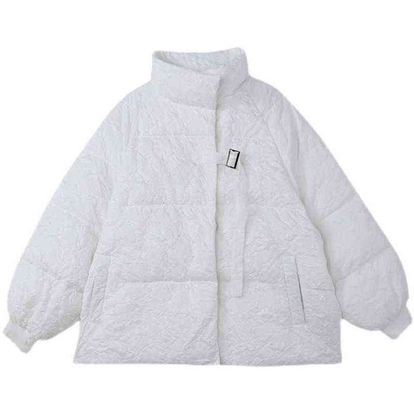 

down cotton et women's winter coat 2021 korean loose ins small stand collar fashion short, Black