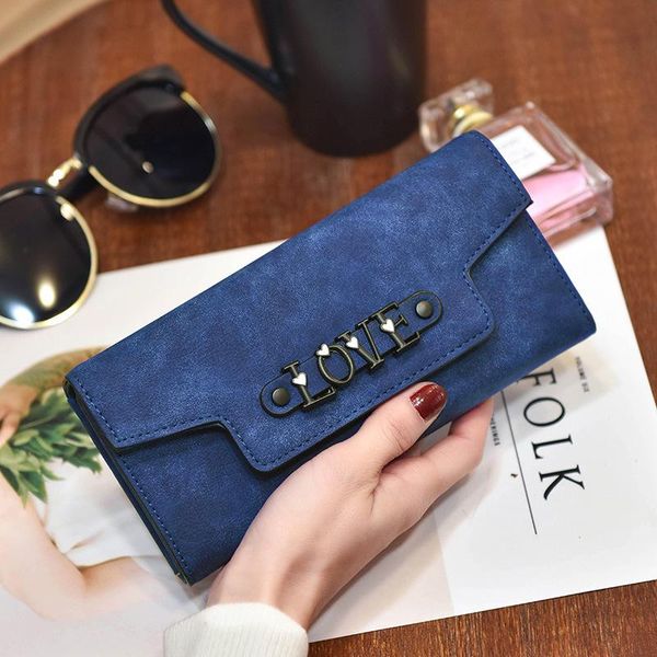 

wallets fashion love alphabet ladies long wallet multi card holder ticket womens purse women, Red;black