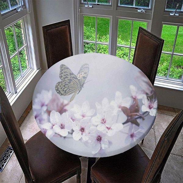 

digital printing tablecloth art round table cover for dining 55x55inch cloth