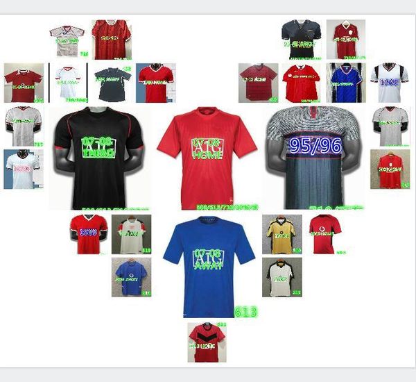 

84 88 86 92 93 96 83 retro soccer jersey rooney ronaldo 07 08 85 keane scholes football giggs shirt beckham cantona, Black