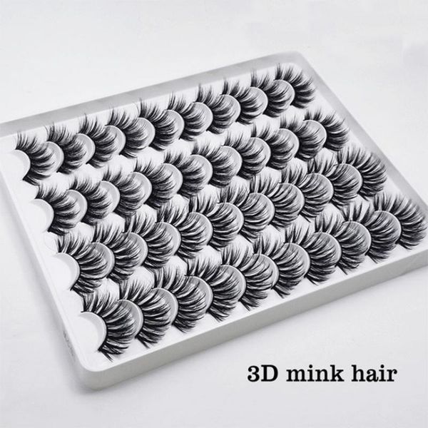 

mink hair false eyelashes naturally curled 20 pairs of