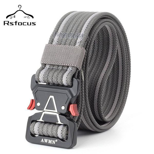 

belts 2021 men's convenient tactical belt outdoor work hiking elastic hunting accessories thick nylon breathable men r303, Black;brown