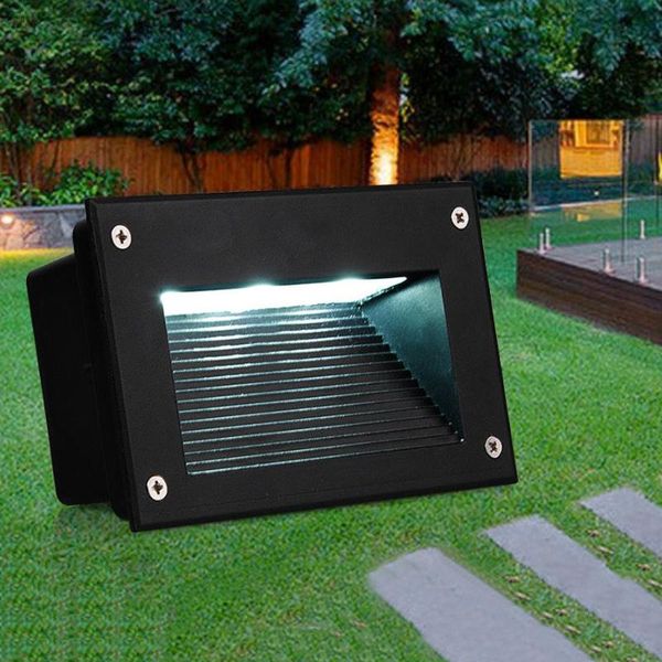 

outdoor wall lamps 3w led footlights ip68 waterproof step stair light embedded corner lamp pathway