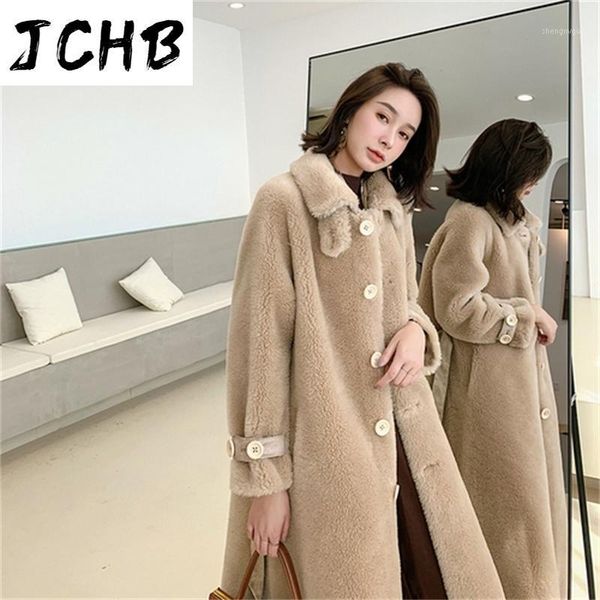 

winter coat women 100% wool jackets women's sheep fur long coats woman clothes mujeres abrigos tn1418 & blends, Black