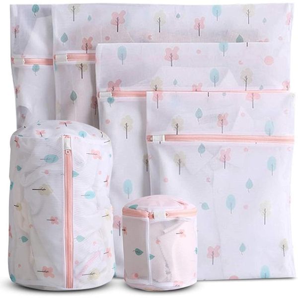 

mesh laundry bag cute printing travel storage clothes for bra underwear socks bags