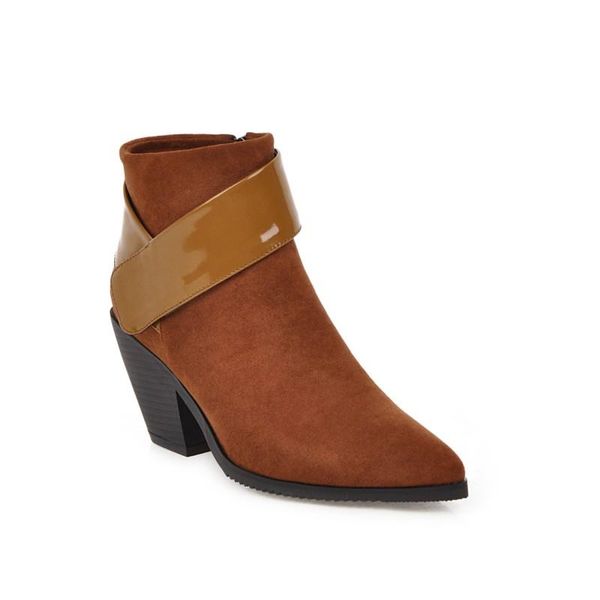 

boots big size pointed women shoes ankle for ladies woman winter, Black