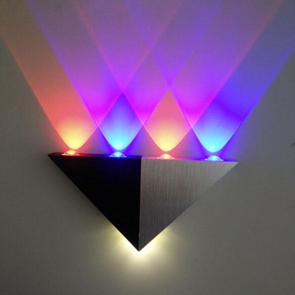

wall lamp 5w aluminum triangle led ac90-265v high power modern home lighting indoor outdoor party ball disco light