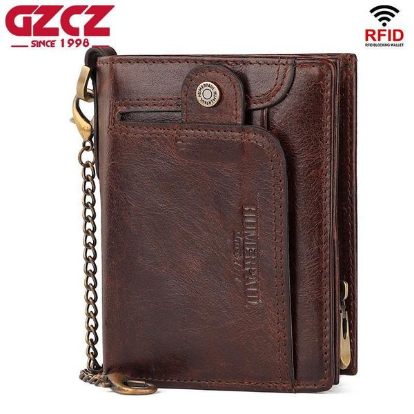 

men's wallet classic style genuine leather men wallets short male purse card holder vallet money bag boys1, Red;black