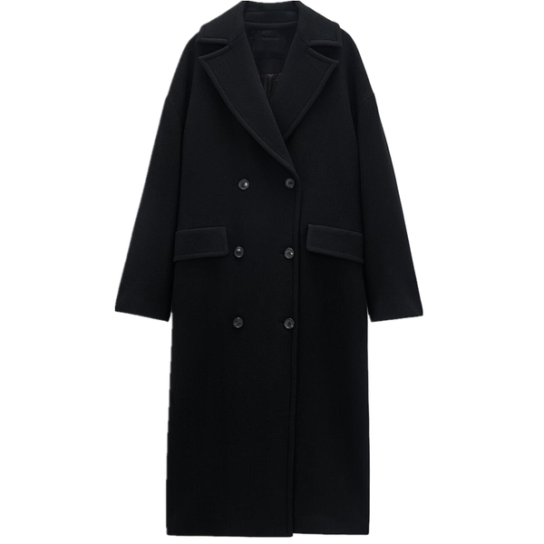 

women's wool & blends 2021european and american winter woolen coat in the long women coa, Black