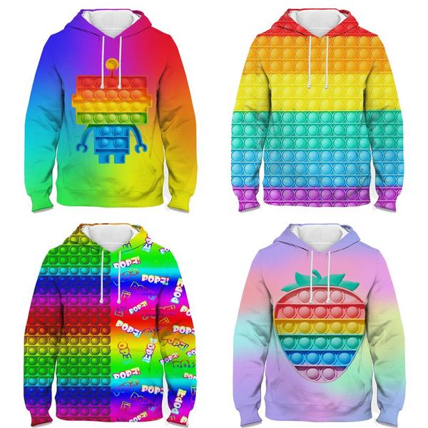 

women's hoodies & sweatshirts boys girls po it 3d printing autumn kids funny cartoon casual pullovers toddler sudadera coat, Black