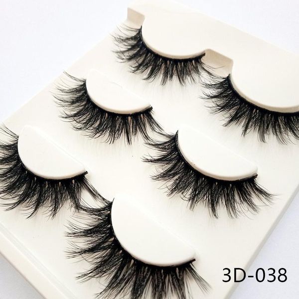 

natural long fake eye lashes handmade thick false eyelashes black faux mink make up1