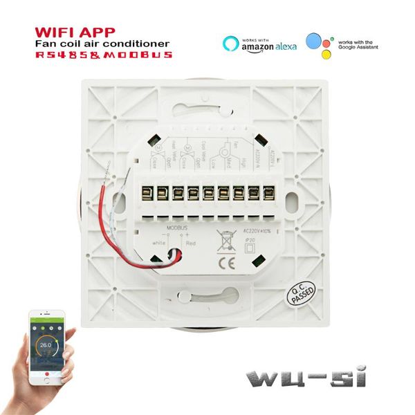 

smart home control rs485 modbus rtu communication 2pipe 4pipe wifi heat and cool temp thermostat ,works with google