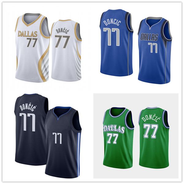

2021 basketball jersey77 luka doncic, Black;red