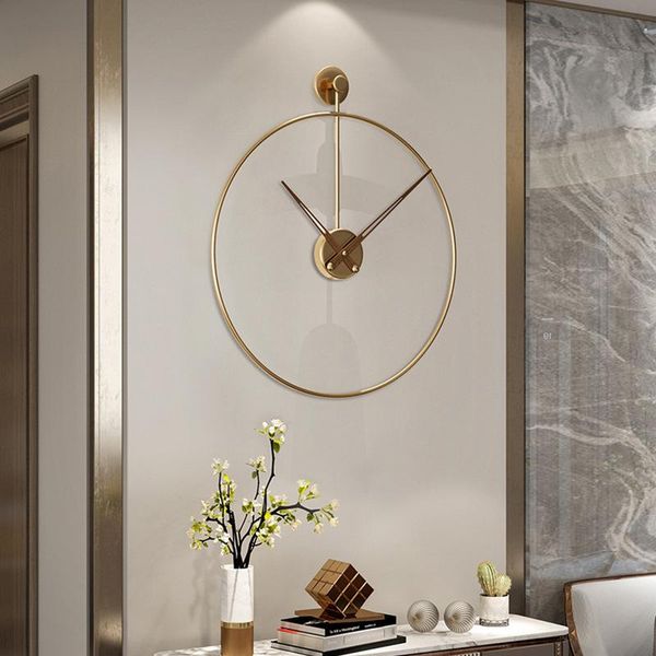 

wall clocks spanish style dimple decorative clock nordic metal living room wreative single ring silent office