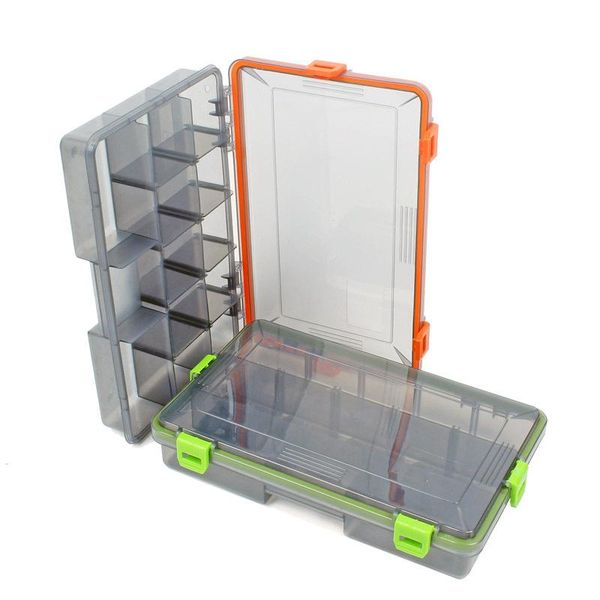 

fishing tackle box storage trays dividers lures hooks case organizer accessories