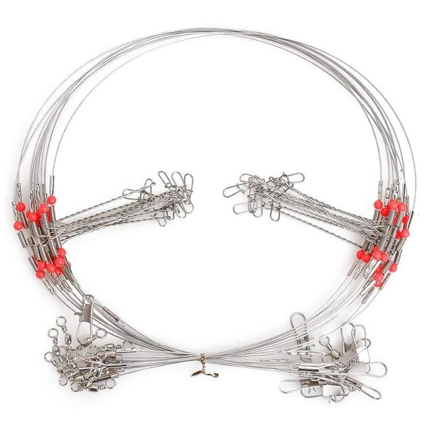 

10pcs high carbon steel wire trace leader rig fishing hooks rigs finder saltwater