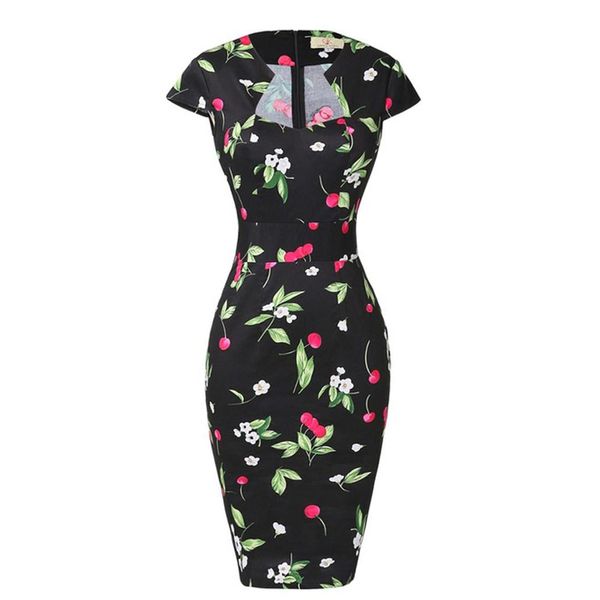 

Grace Karin Women Summer Dress Bodycon Pencil Dresses Cotton Plus Size 3XL Wiggle Vintage 50s Dress Vestido Office Work Dress