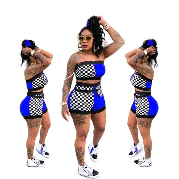 

short jumpsuit women summer stylish two plaid patchwork rompers women jumpsuit shorts feminino lm982, Black;white