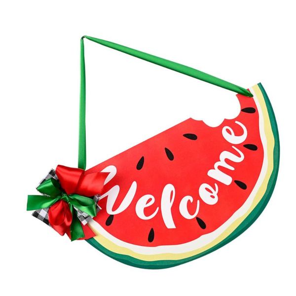

novelty items 1pc summer front door wreath wall art hanging board home pendant red