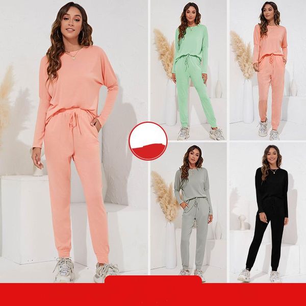 

women's two piece pants tracksuit clothing 2021 casual autumn 2 sets outfits drawstring pencil pants+ long sleeve woman y2k pant suits, White