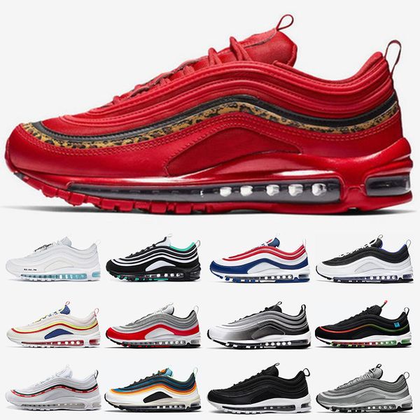 

without box men running shoes og gold silver bullet triple white black mens womens trainer sports sneakers size 36-45