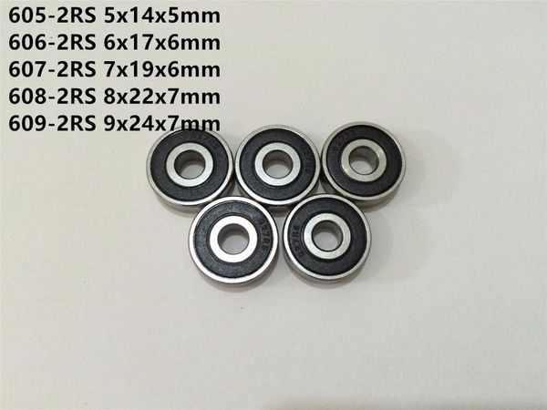 

bearings 2-10pcs 604-2rs 605-2rs 606-2rs 607-2rs 608-2rs 609-2rs mini bearing deep groove rubber sealed miniature ball